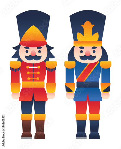 Hand drawn flat nutcrackers collection