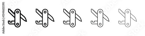 Swiss Knife icon filled flat sign concept for web design.