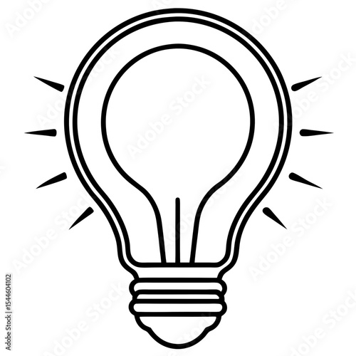 Radiant Bulb Line Art
