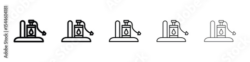 Sump pump icon filled flat sign concept for web design.