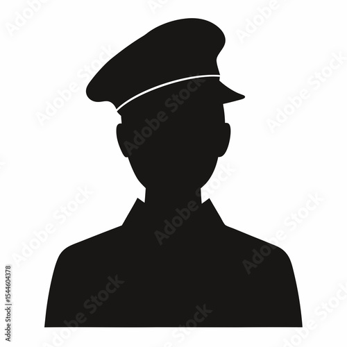 silhouette of a man with hat