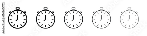 Stop watch icon filled flat sign concept for web design.
