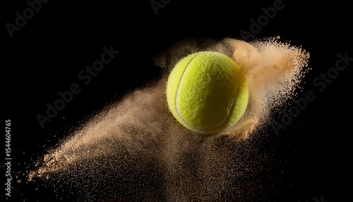tennis ball on a tennis court
