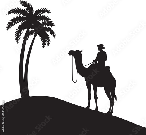 Desert Camel Ride Silhouette Bundle