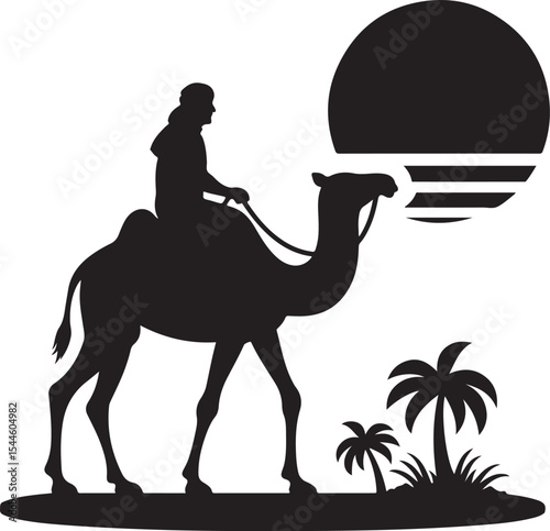 Desert Camel Ride Silhouette Bundle