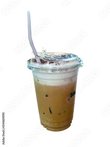 coffee latte with ice cream