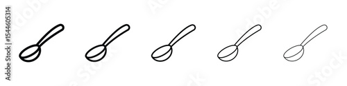 Spoon icon filled flat sign concept for web design.