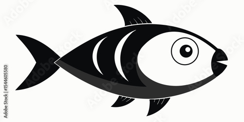 Cartoon fish vector illustration for sea animal and fishing design