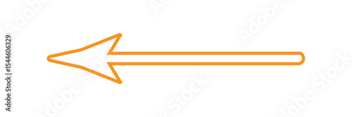 Long arrows icon. Long curved hand drawn yellow arrow isolated. Flat style illustration of going up yellow arrow icon isolated with background.