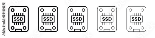 SSD drive icon filled flat sign concept for web design.