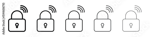 Smart lock icon filled flat sign concept for web design.