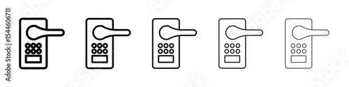 Smart lock icon filled flat sign concept for web design.