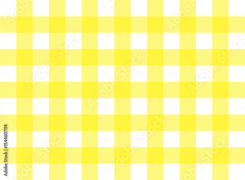 Gingham Check Pattern Yellow and White