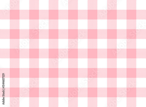 Gingham Check Pattern Pink and White