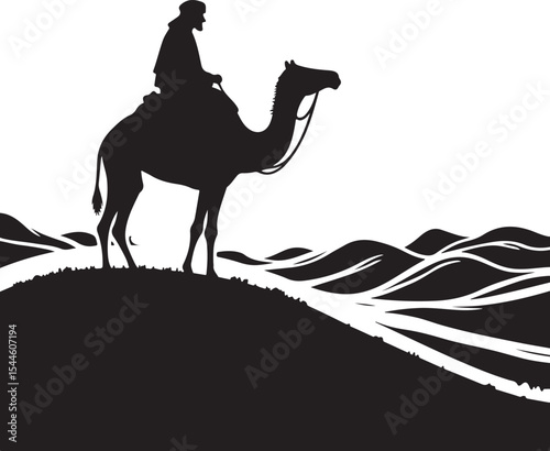 Desert Camel Ride Silhouette Bundle