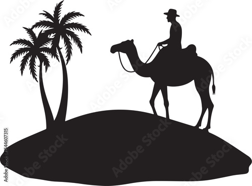 Desert Camel Ride Silhouette Bundle