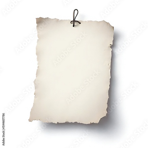 old paper on white background