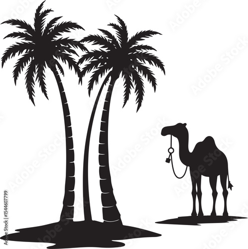 Desert Camel Ride Silhouette Bundle