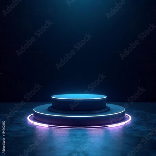 empty stage with spotlight