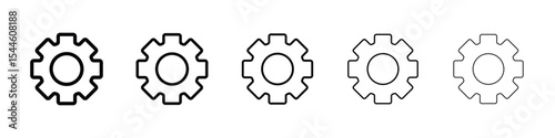 Settings icon filled flat sign concept for web design.