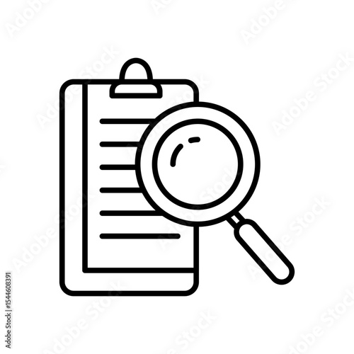 Lineart Icon inspection for property management and housing service branding