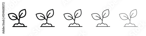 Seedling icon filled flat sign concept for web design.