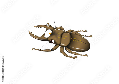 ミヤマクワガタ (Miyama stag-bettle) イラスト