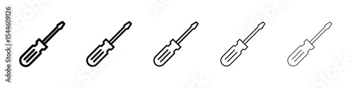 Screwdriver icon filled flat sign concept for web design.