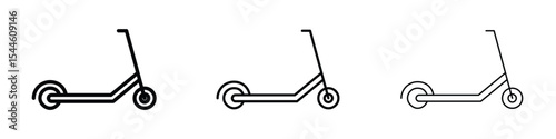 Scooter bike icon filled flat sign concept for web design.