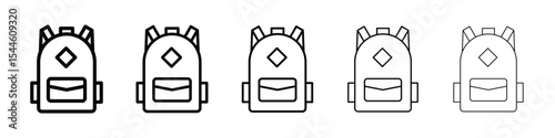 School bag icon filled flat sign concept for web design.