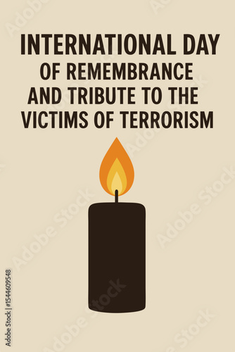 Candle of remembrance for International Day of Remembrance and Tribute to the Victims of Terrorism
