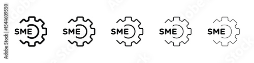 SME icon filled flat sign concept for web design.