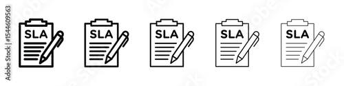 SLA icon filled flat sign concept for web design.