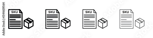 SKU description icon filled flat sign concept for web design.