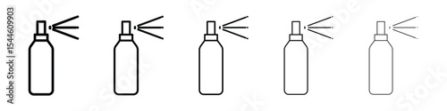 Sanitizing spray bottle icon filled flat sign concept for web design.