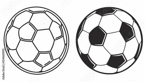 A round leather soccer ball, isolated on white, for sport and game play