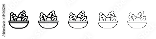 Salad icon filled flat sign concept for web design.