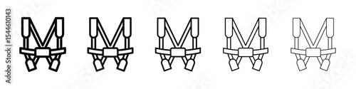 Safety harness icon filled flat sign concept for web design.