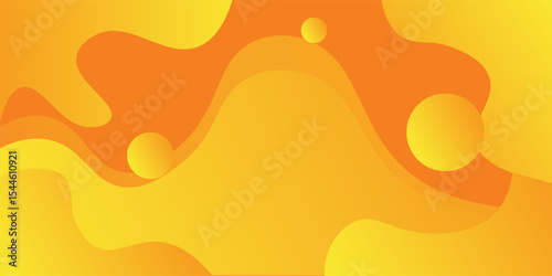Liquid wave background with yellow color background. Fluid wavy shapes. Eps10 vector