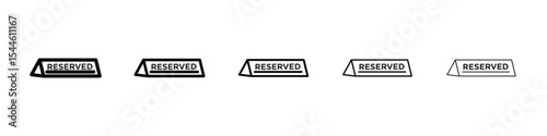 Reserved icon filled flat sign concept for web design.