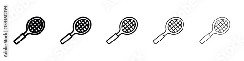 Racket icon filled flat sign concept for web design.