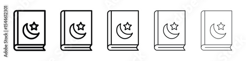 Quran book icon filled flat sign concept for web design.