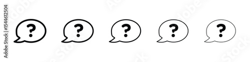 Question icon filled flat sign concept for web design.