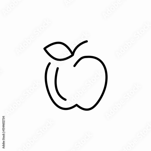 apple fruit icon sign vector