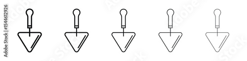 Putty knife icon filled flat sign concept for web design.