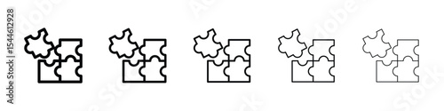 Puzzle icon filled flat sign concept for web design.