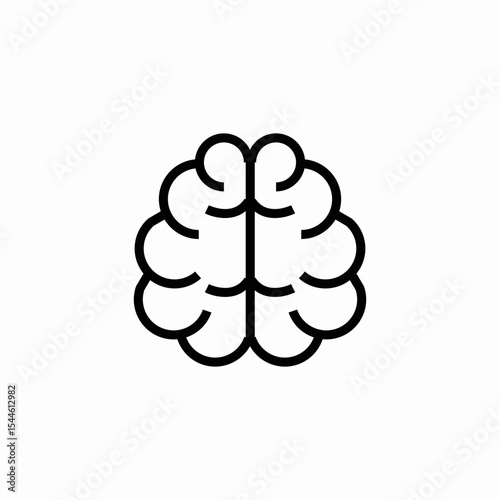 brain organ icon sign vector