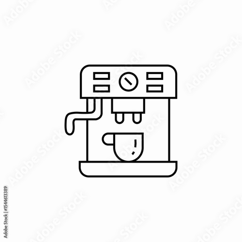 coffee machine cup icon sign vector