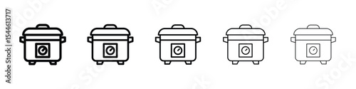 pressure cooker icon filled flat sign concept for web design.