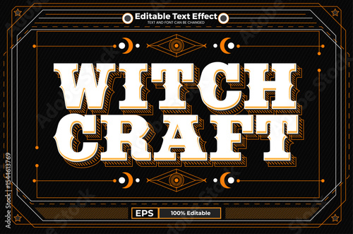 WitchCraft editable text effect in modern trend style